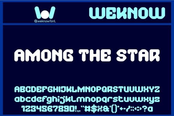 Among the Star Font: A Playful Display Typeface for Handmade Products
