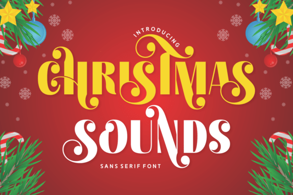 Christmas Sounds: A Festive Display Font for Editorial Design and Content Branding