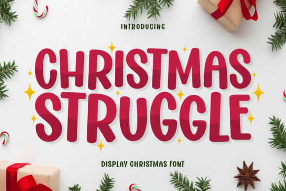 Christmas Struggle: A Bold Display Font for Festive Campaigns