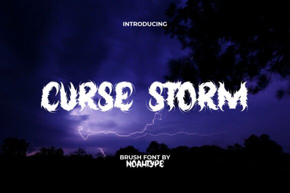 Curse Storm: A Display Typeface for Bold Branding