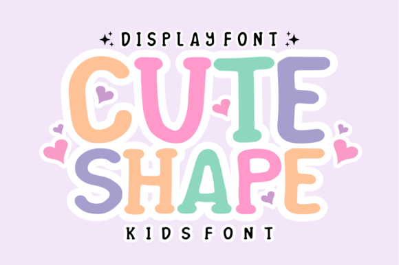 Cute Shape Font: A Playful Display Typeface for Editorial Design
