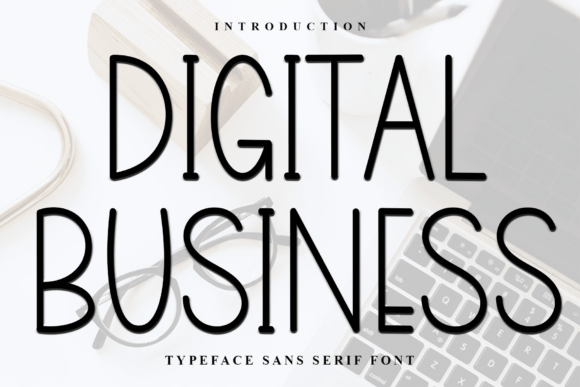 Digital Business Font: Festive Display for Digital Design