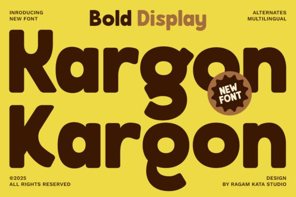 Kargon Font: A Chunky Display Typeface for Bold Branding