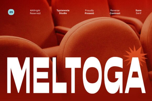 Meltoga: A Bold Retro Condensed Display Font for Digital Designers