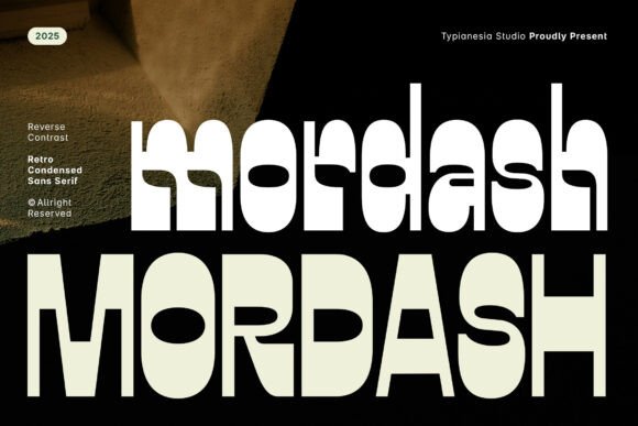 Mordash: A Bold Retro Condensed Display Font for Campaigns