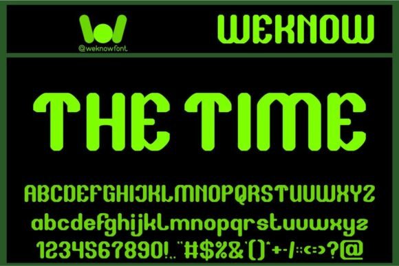 The Time Font: A Modern Typographic Statement for Crafters and Designers