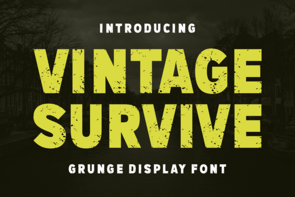 Vintage Survive: A Grunge Display Font for Handmade Labels, Packaging, and Printable Products