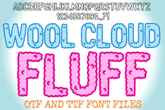 Wool Cloud Fluff Font Review for Campaign Design